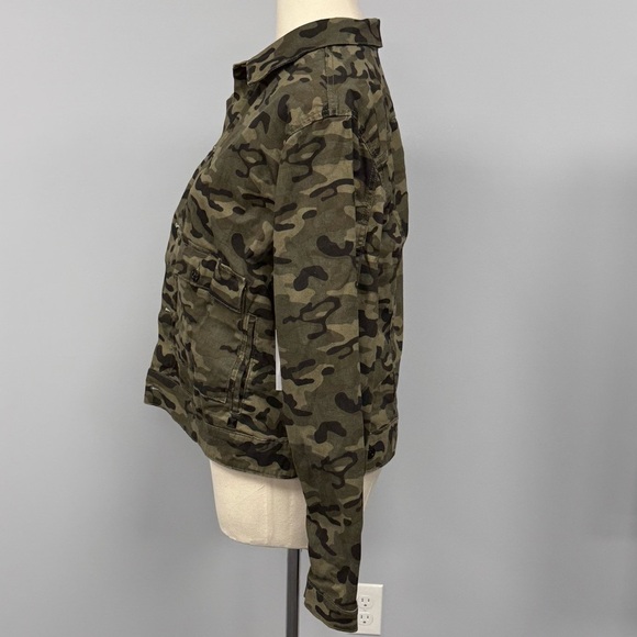 NWT Lularoe Kenny Demin Jacket 3XL Jungle Camouflage Unisex Jean Rare Unicorn 3X - Picture 3 of 10